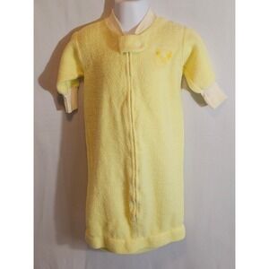 Vintage Carter's Fleece Yellow‎ Baby Sleep Sack With Sleeves Fits Up To 26lbs